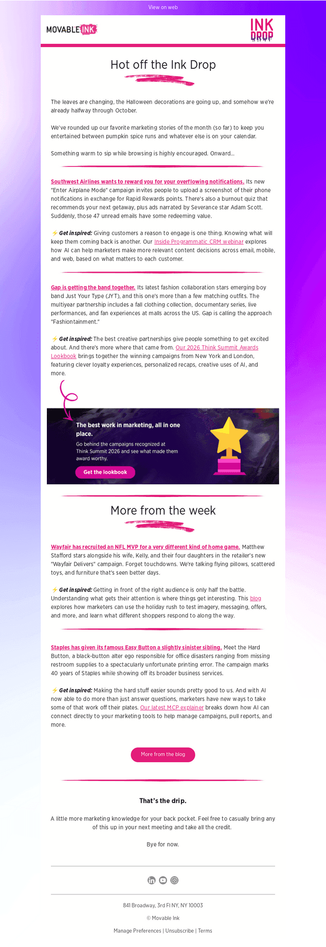 Movable Ink email from Wed, Oct 14, 2026