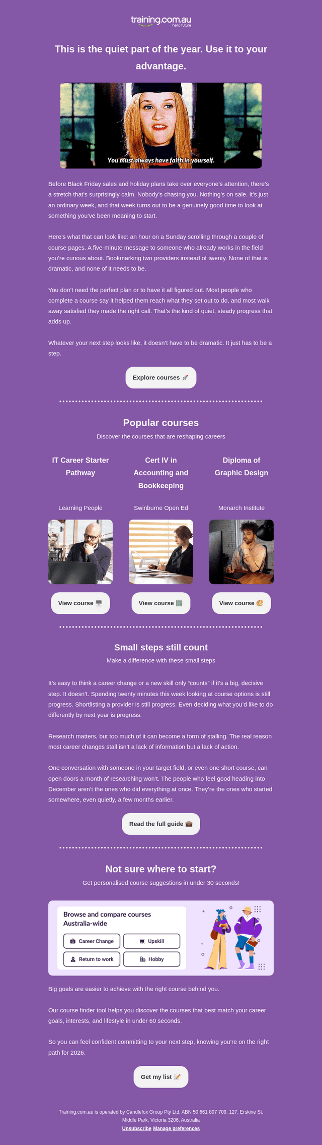 Training.com.au email from Wed, Oct 14, 2026