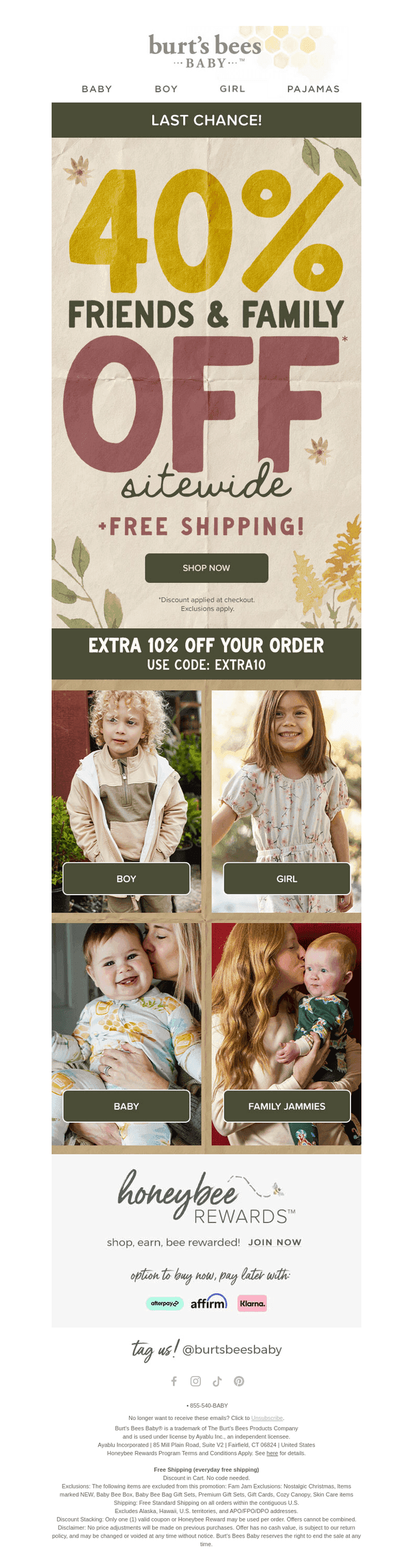 Burt's Bees Baby email from Wed, Oct 14, 2026