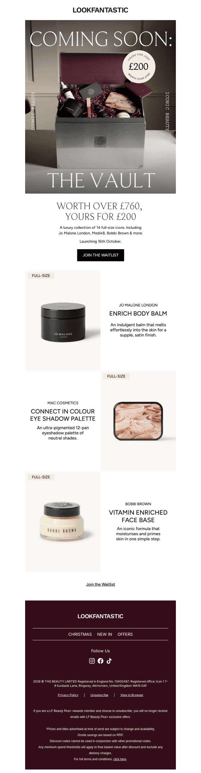 Lookfantastic email from Wed, Oct 14, 2026