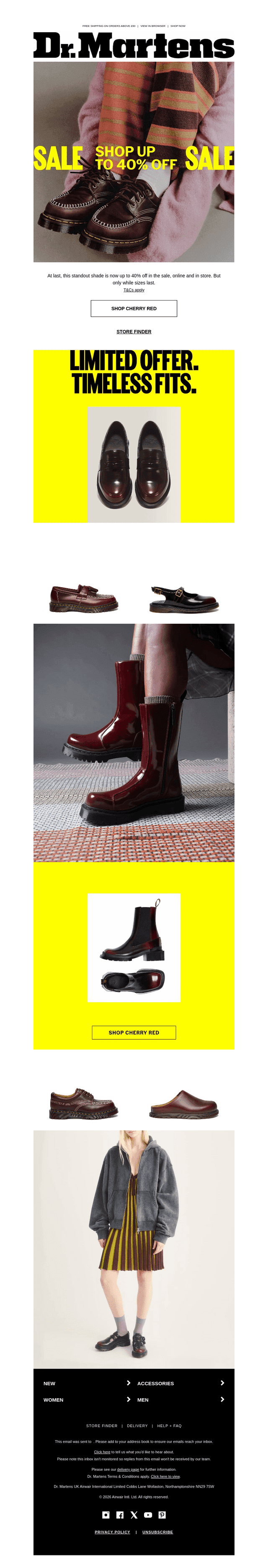 Up to 40% off Cherry Red styles