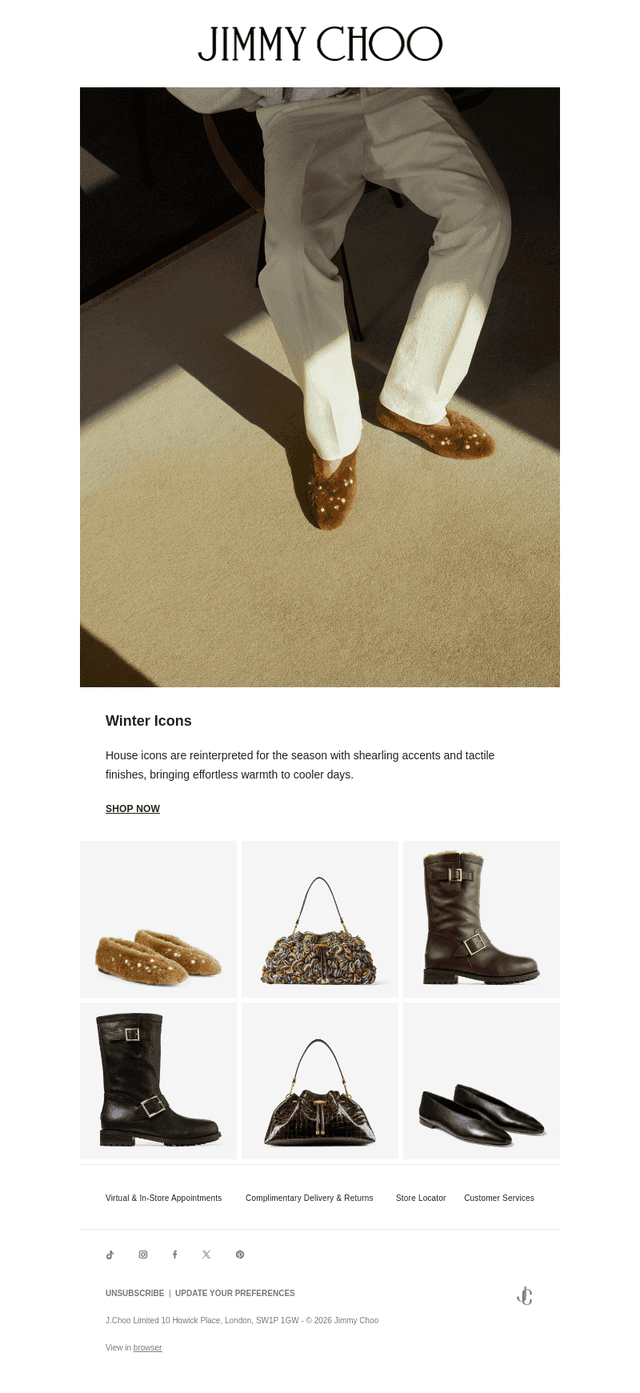 Jimmy Choo email from Wed, Oct 14, 2026