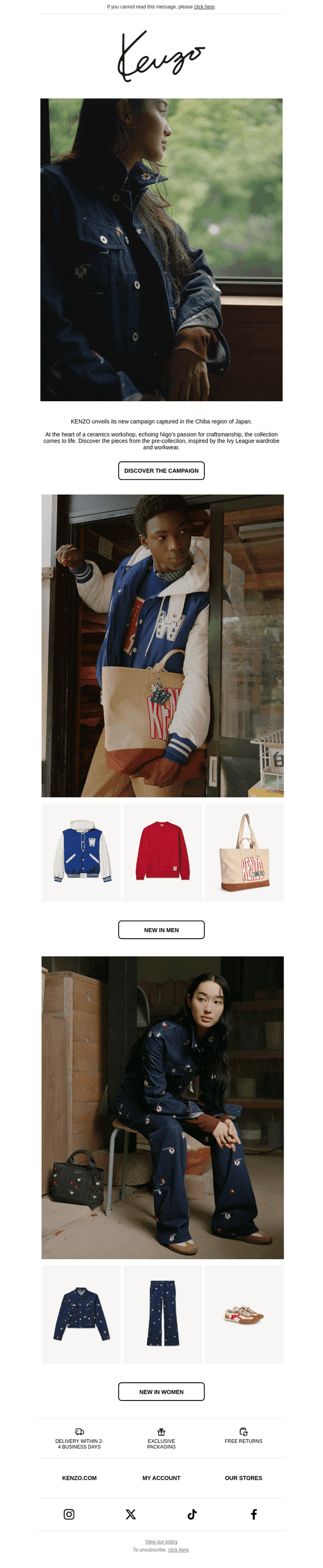 Kenzo email from Wed, Oct 14, 2026