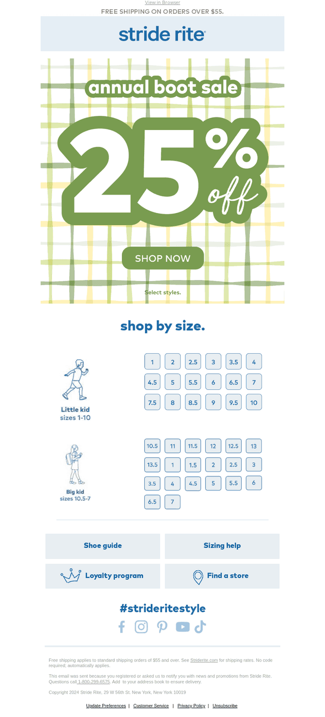 Stride Rite email from Wed, Oct 14, 2026