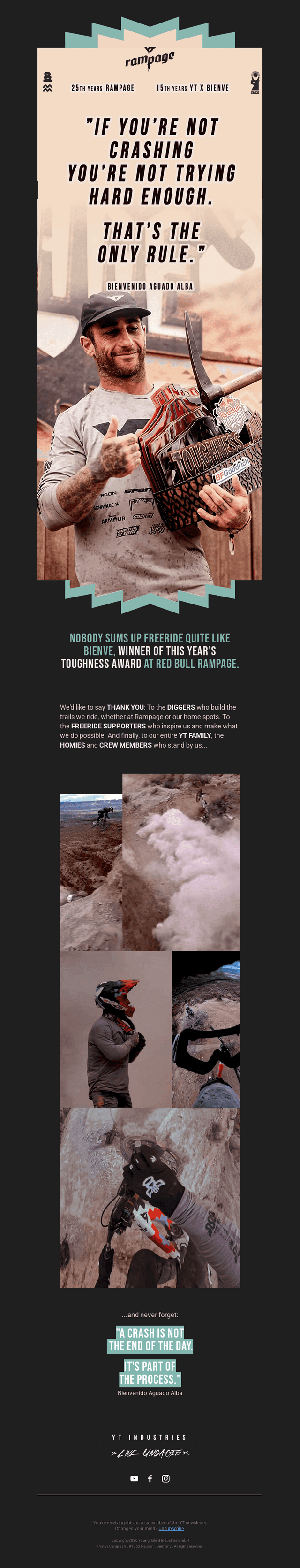 YT Industries email from Wed, Oct 14, 2026