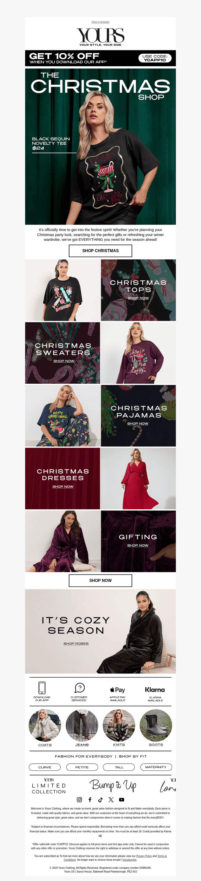 Yours Clothing email from Wed, Oct 14, 2026