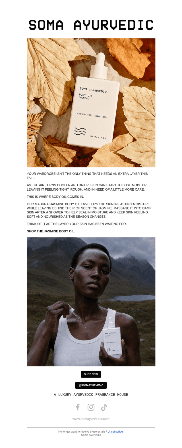 Soma Ayurvedic email from Wed, Oct 14, 2026