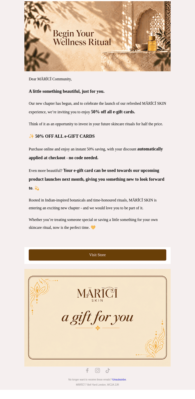 MARAaCAa Skin email from Wed, Oct 14, 2026