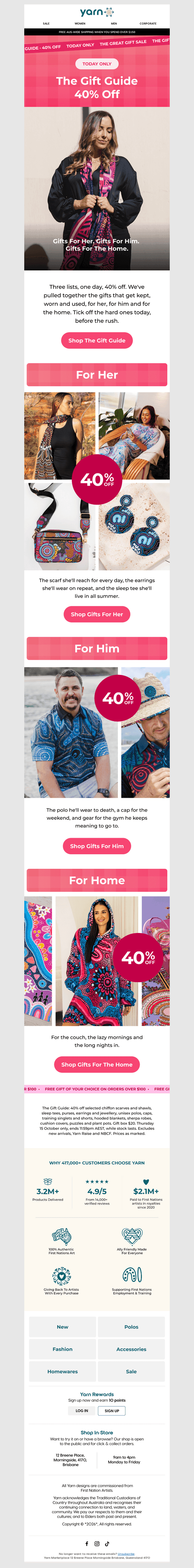 Yarn Promo email from Wed, Oct 14, 2026