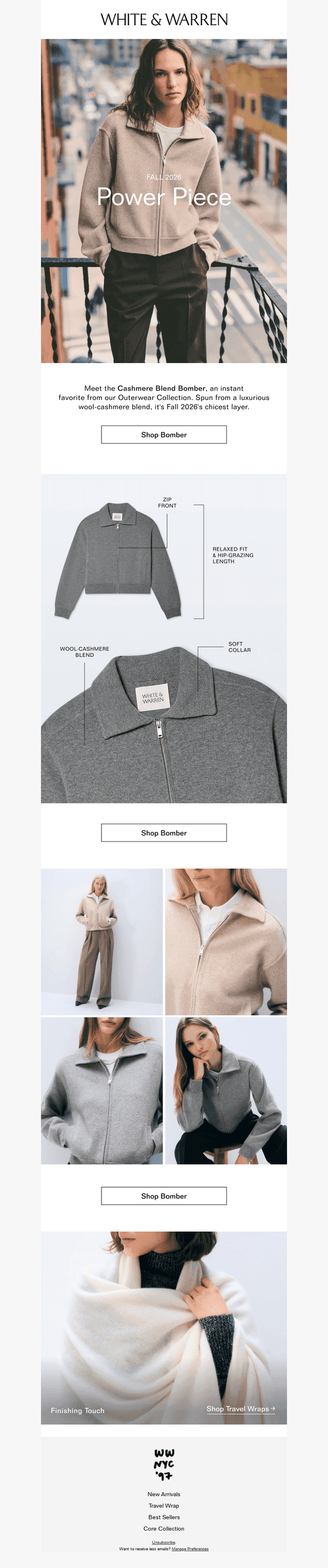 The Cashmere Blend Bomber Is Back