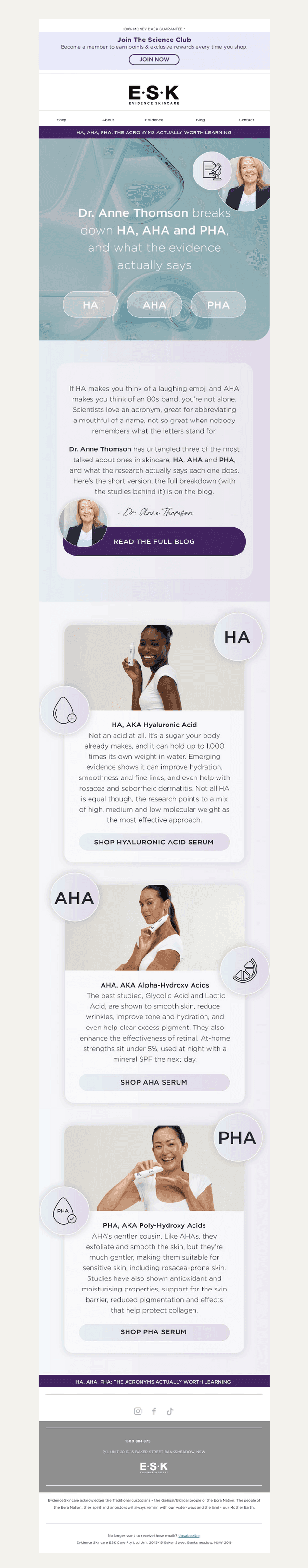 Evidence Skincare email from Wed, Oct 14, 2026