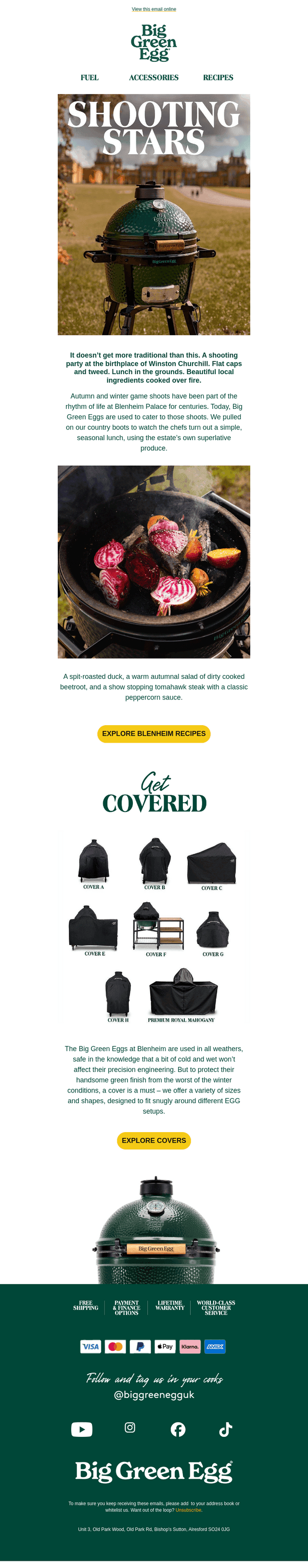 Big Green Egg UK email from Thu, Oct 15, 2026