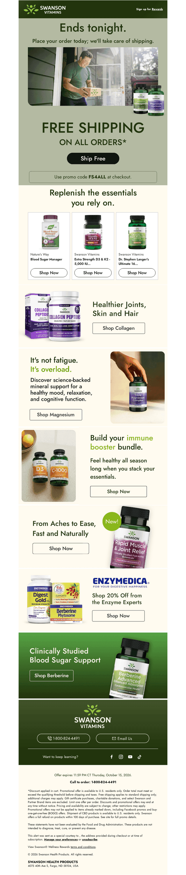 Swanson Health Products email from Thu, Oct 15, 2026
