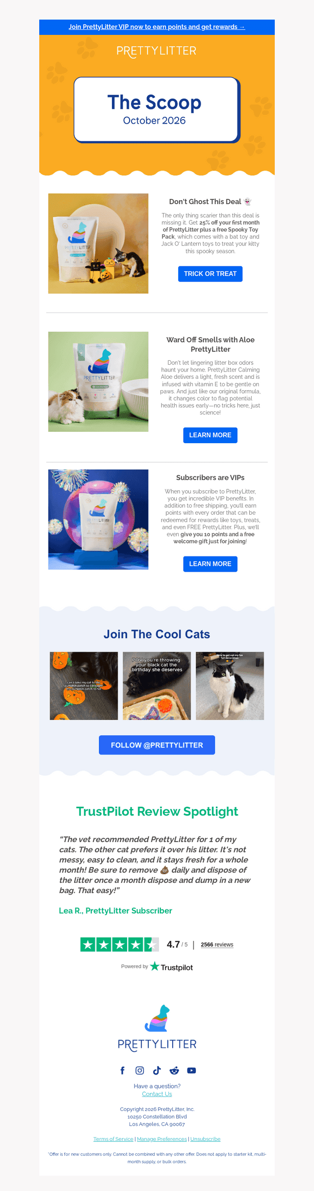 PrettyLitter email from Thu, Oct 15, 2026