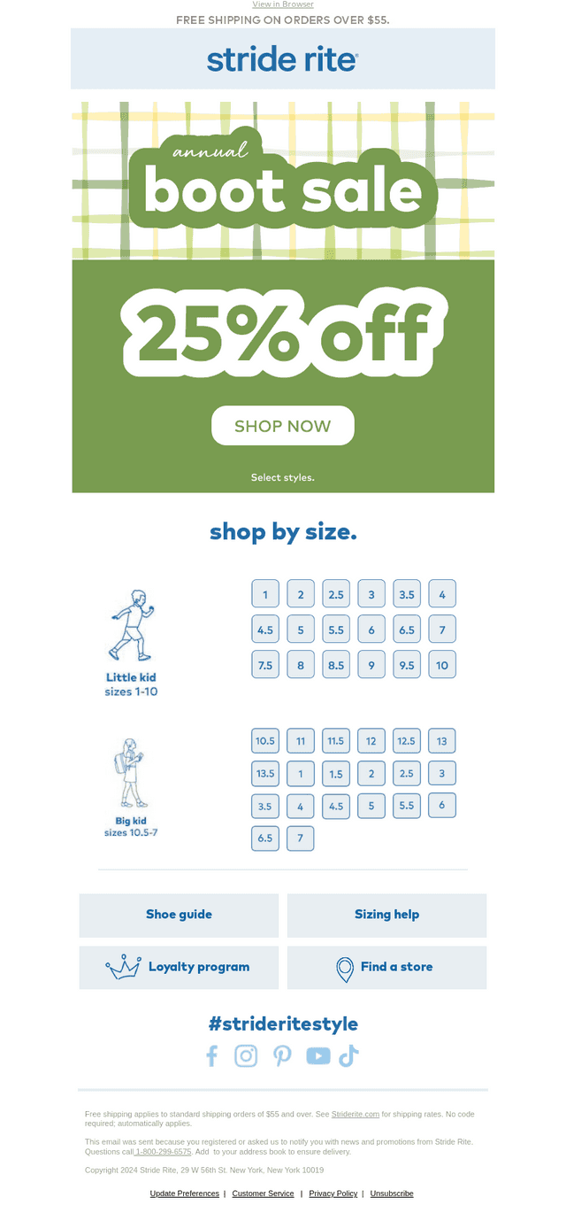 Stride Rite email from Thu, Oct 15, 2026