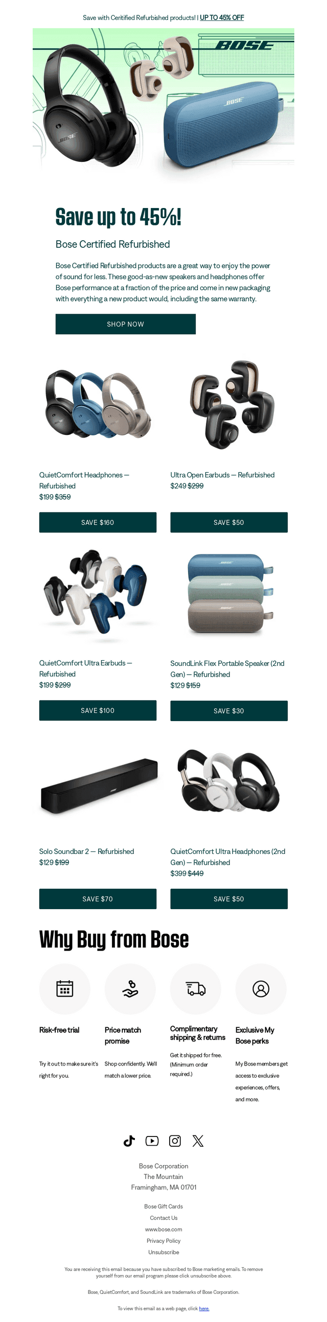 Bose email from Thu, Oct 15, 2026