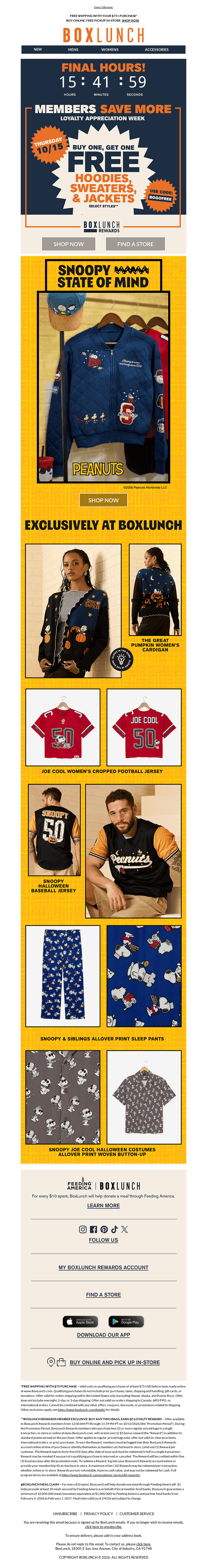 BoxLunch email from Thu, Oct 15, 2026