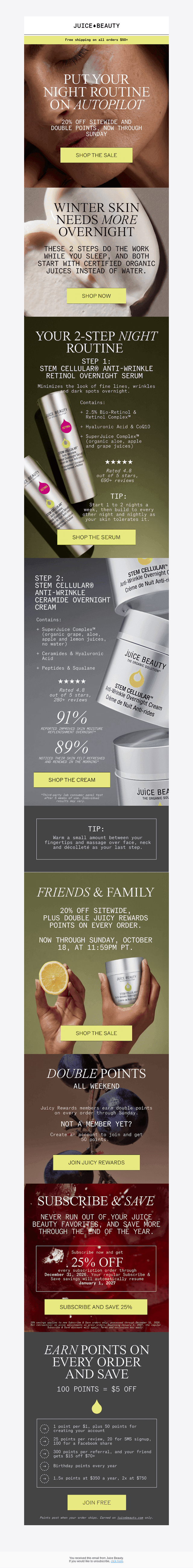 Juice Beauty email from Thu, Oct 15, 2026