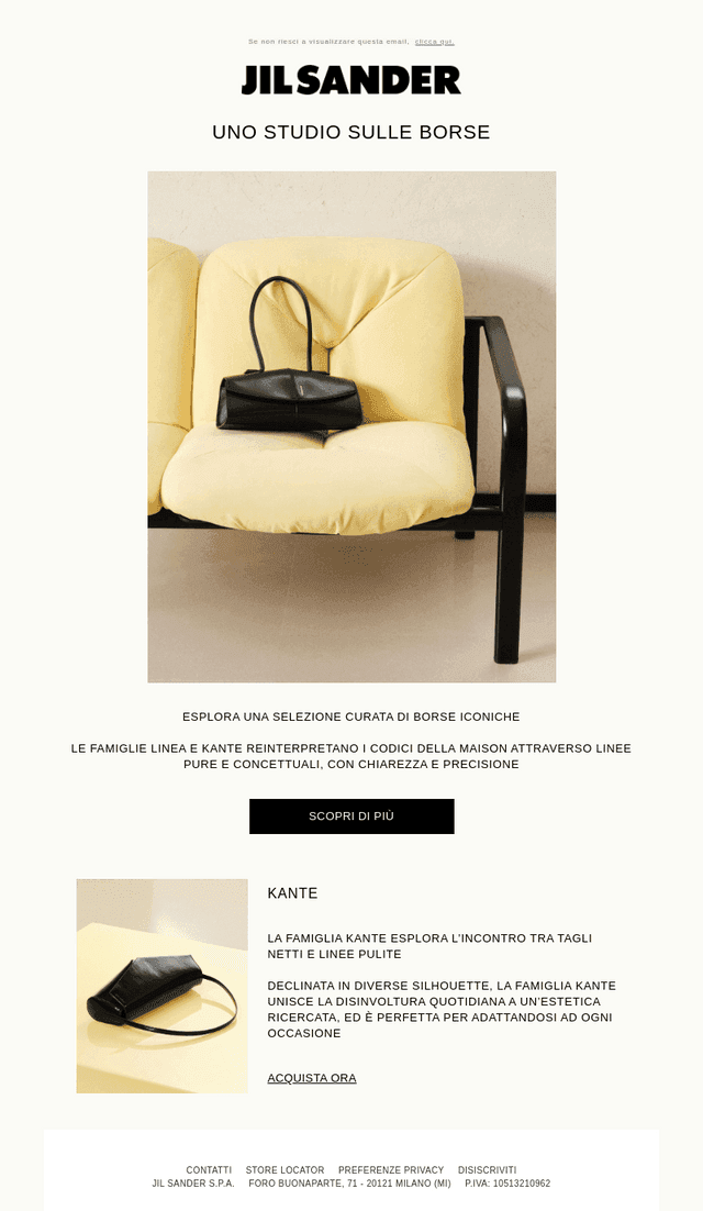 Jil Sander email from Thu, Oct 15, 2026