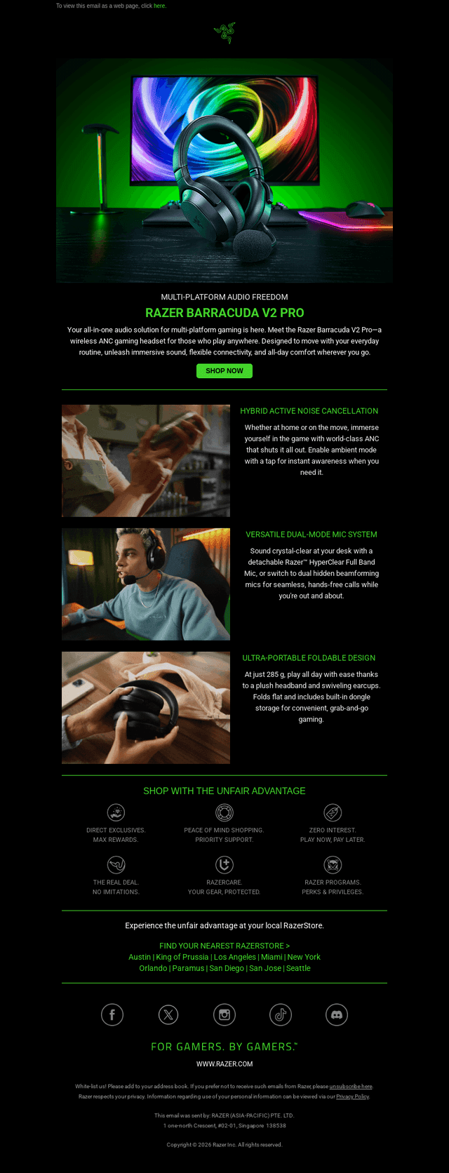 🎧Just Dropped: Razer Barracuda V2 Pro