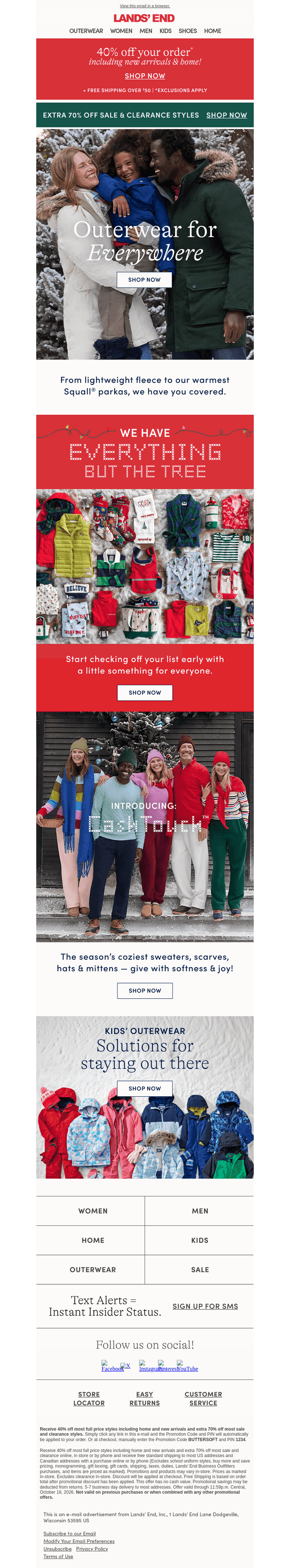 Lands' End email from Thu, Oct 15, 2026