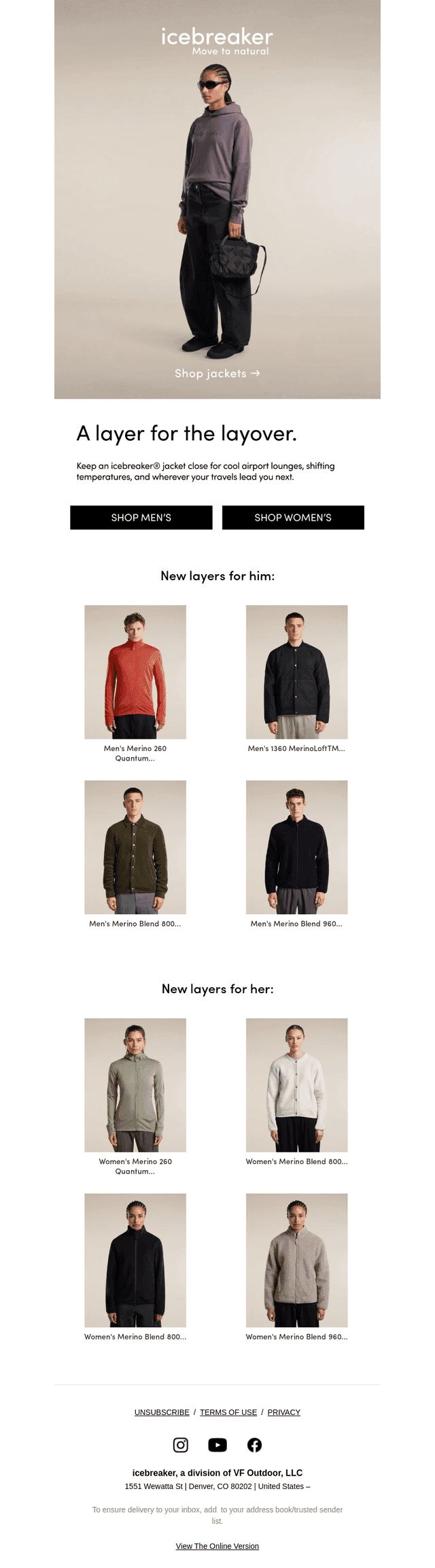 Bring a layer for the layover