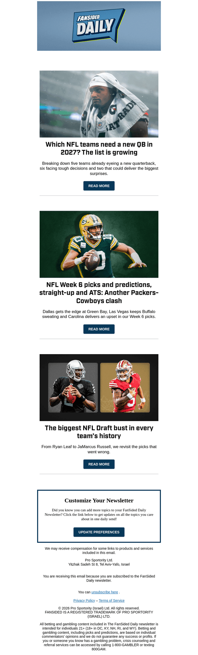 FanSided email from Fri, Oct 16, 2026