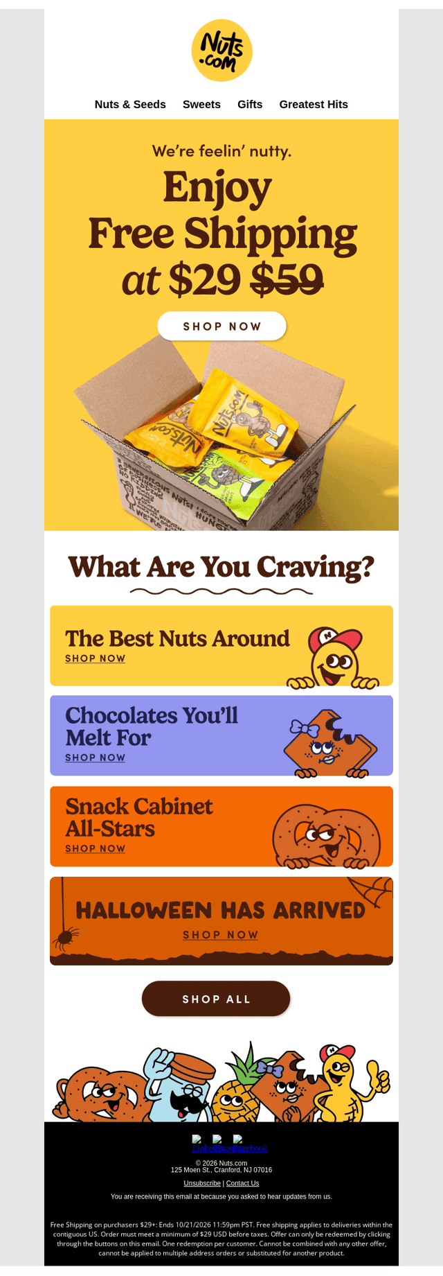 Nuts email from Fri, Oct 16, 2026