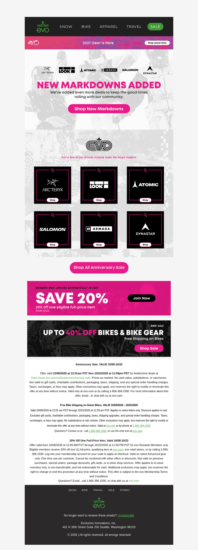 evo email from Fri, Oct 16, 2026