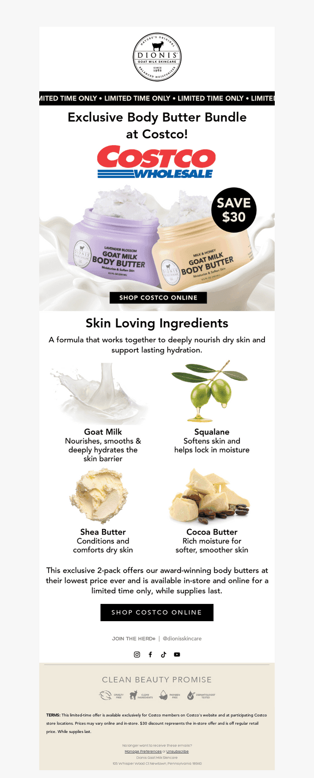 Dionis Goat Milk Skincare email from Fri, Oct 16, 2026