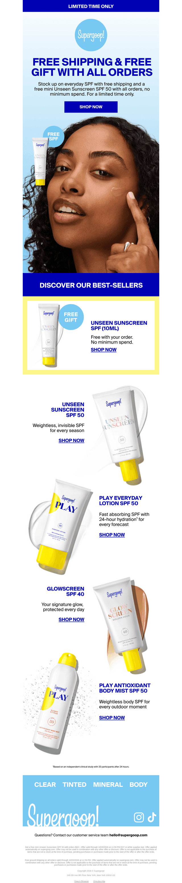Supergoop! email from Fri, Oct 16, 2026