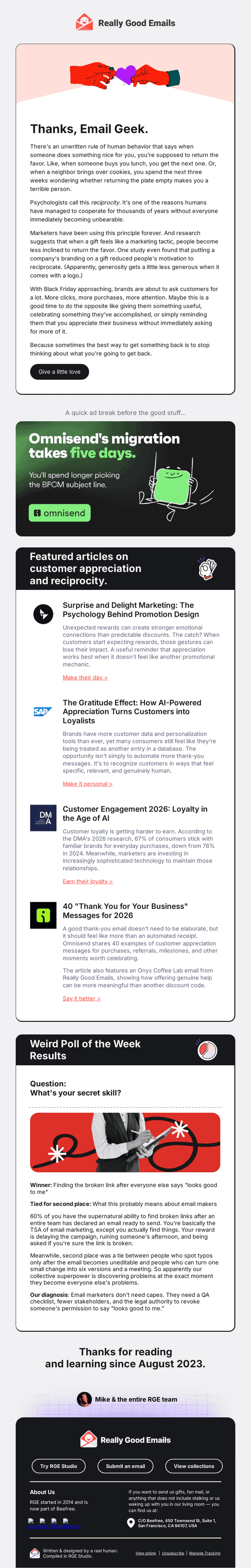Really Good Emails email from Fri, Oct 16, 2026