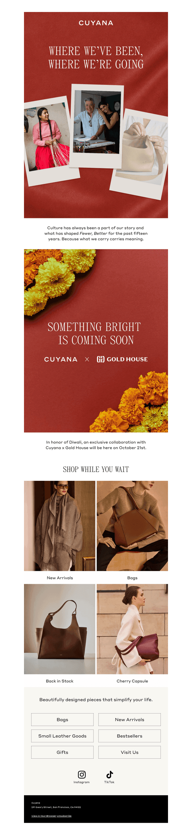 Cuyana email from Fri, Oct 16, 2026