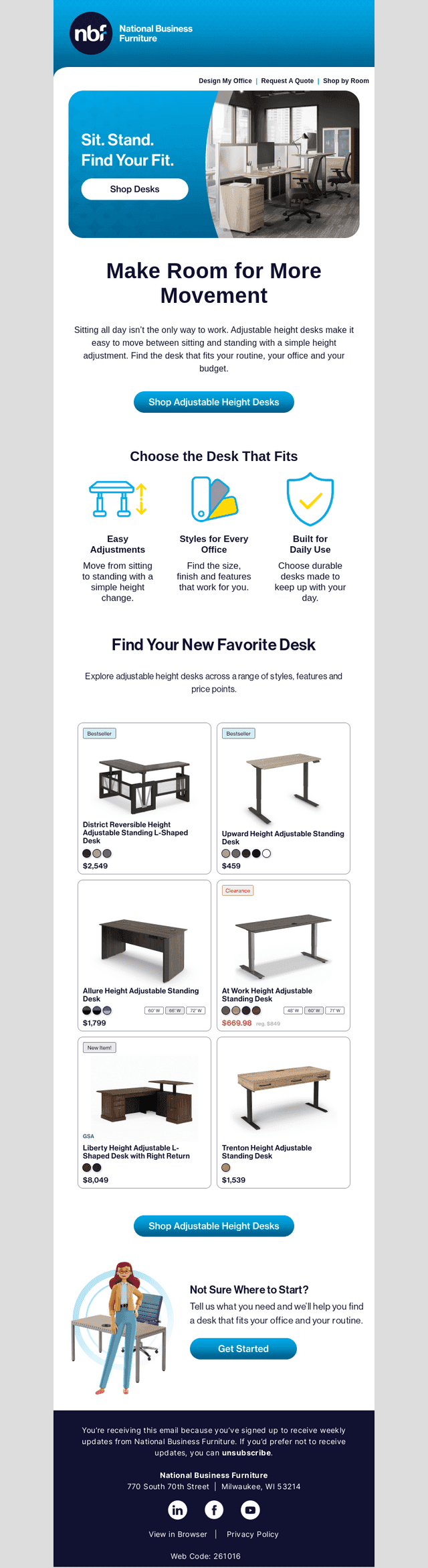 National Business Furniture email from Fri, Oct 16, 2026