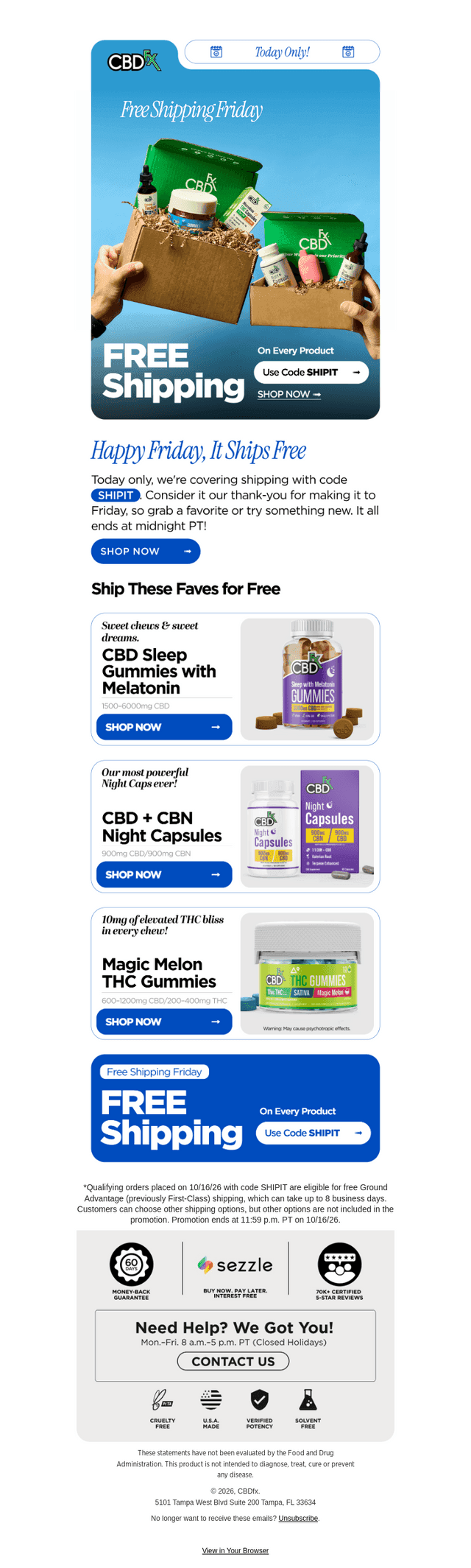 CBDfx email from Fri, Oct 16, 2026