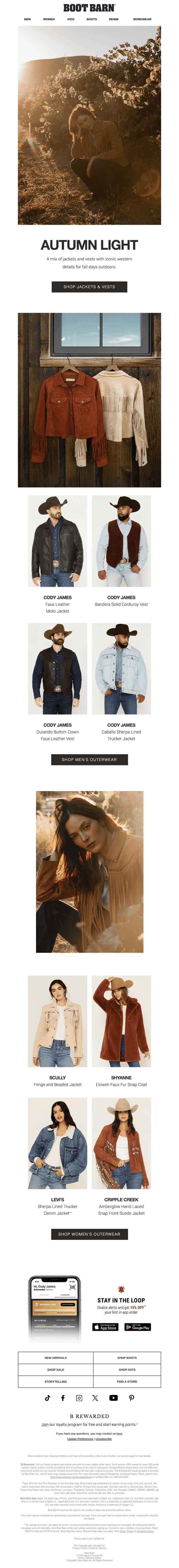 Boot Barn email from Fri, Oct 16, 2026