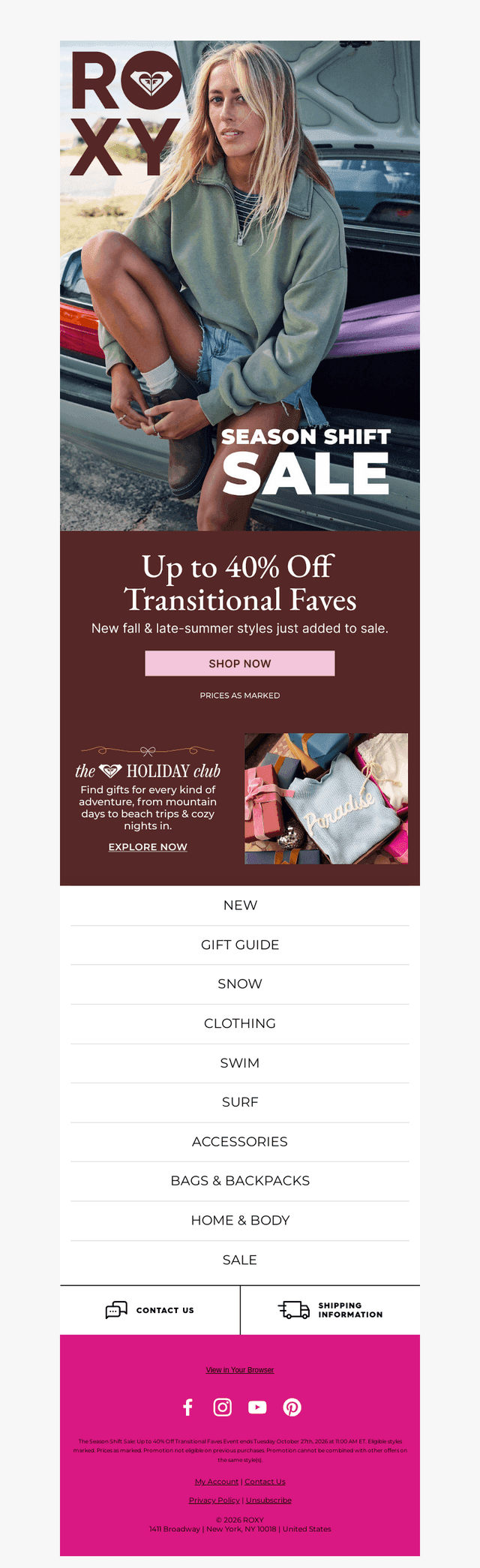 Roxy email from Fri, Oct 16, 2026