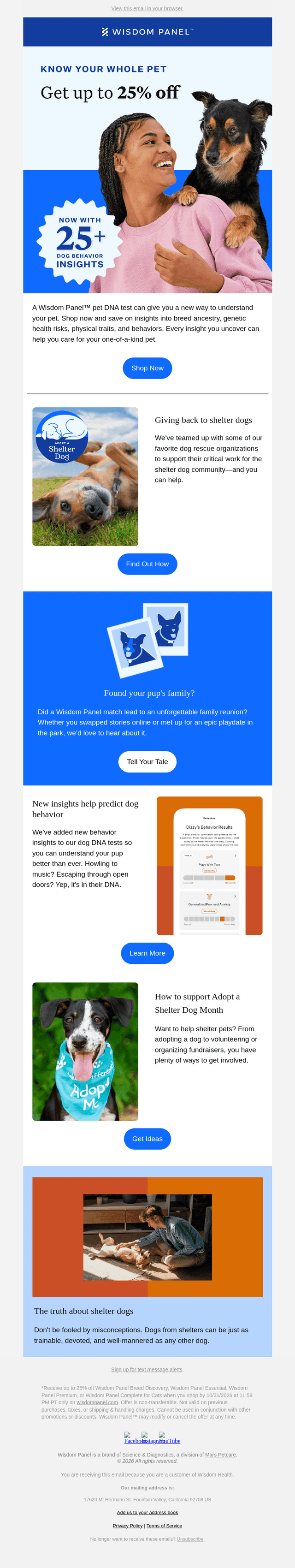 Wisdom Panel email from Fri, Oct 16, 2026
