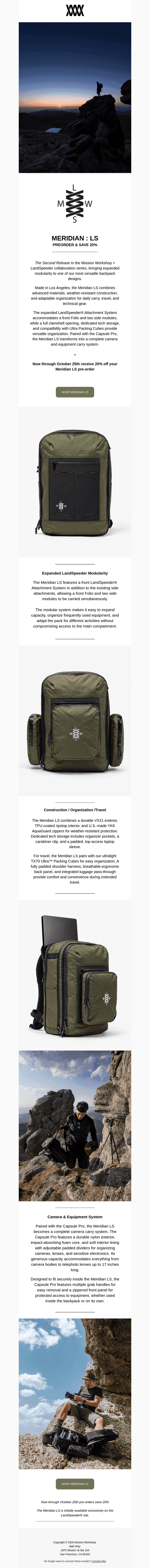 Mission Workshop email from Fri, Oct 16, 2026