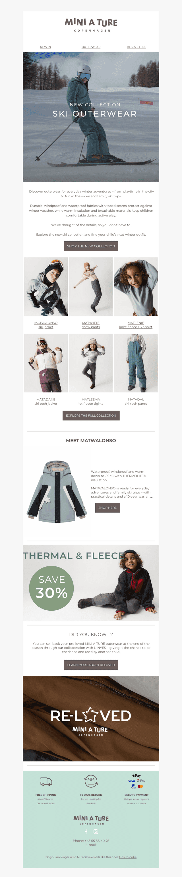 MINI A TURE Copenhagen email from Sat, Oct 17, 2026