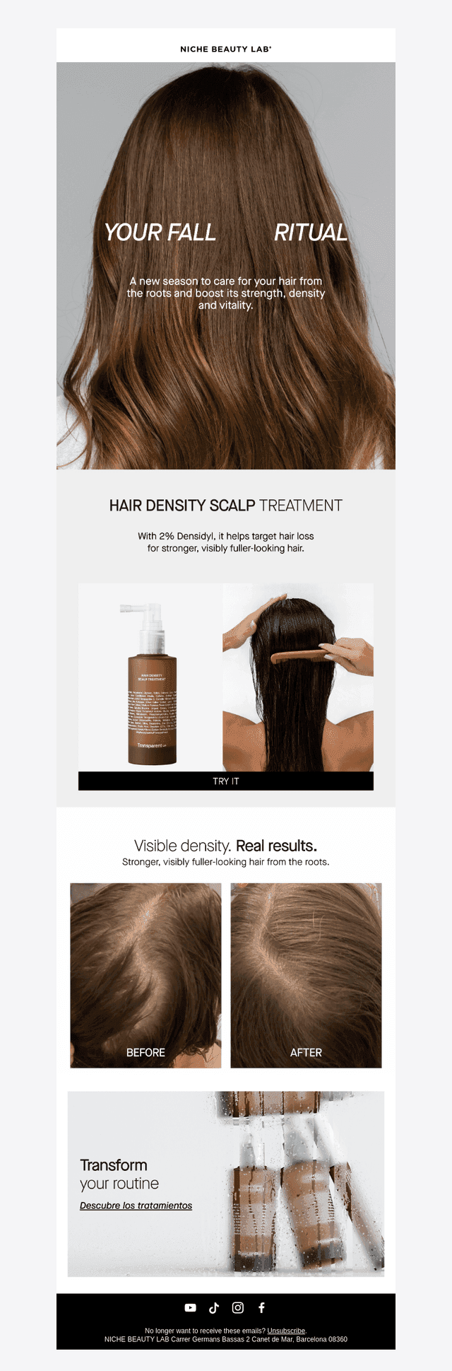NICHE BEAUTY LAB email from Sat, Oct 17, 2026