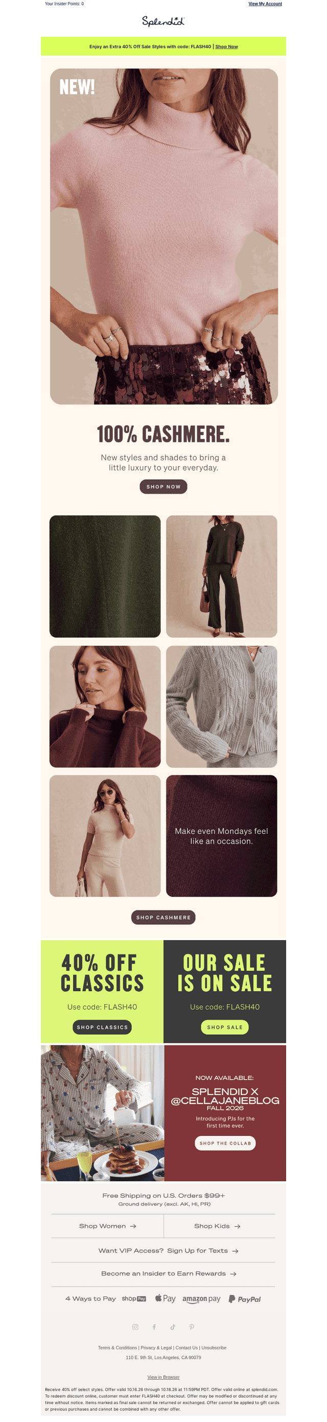 New Cashmere. Worth a Feel.