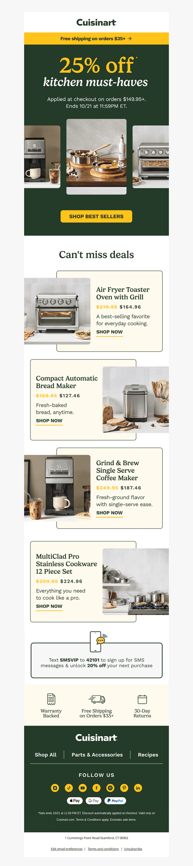 Cuisinart email from Sat, Oct 17, 2026