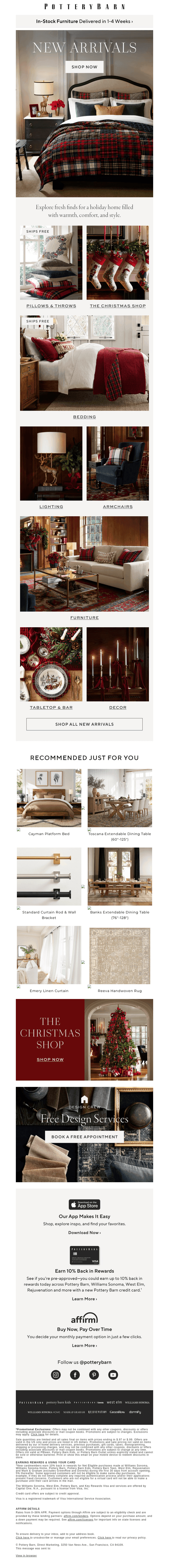 Pottery Barn email from Sat, Oct 17, 2026