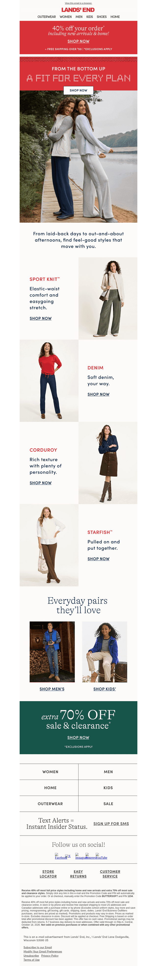 Lands' End email from Sat, Oct 17, 2026