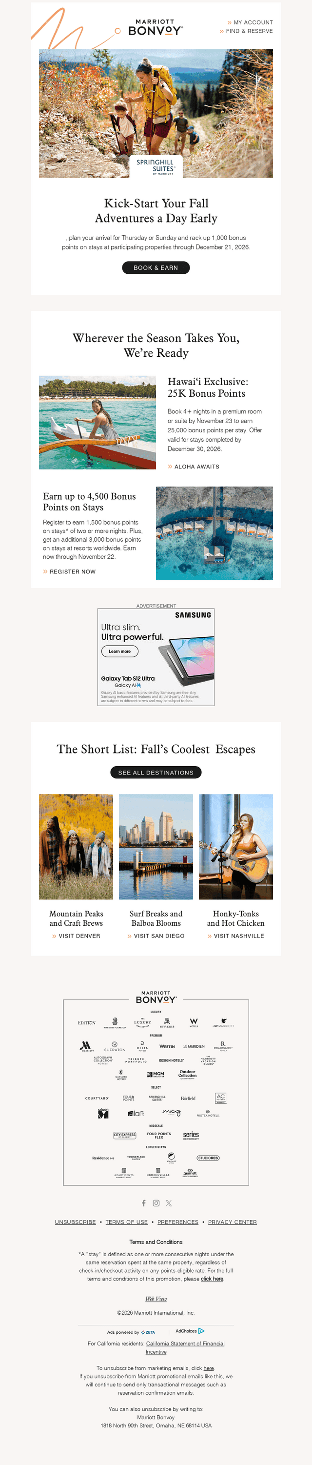 Marriott International email from Sat, Oct 17, 2026