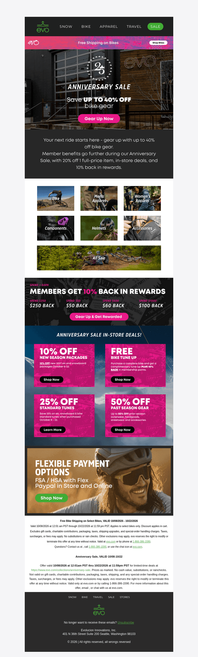 evo email from Sat, Oct 17, 2026