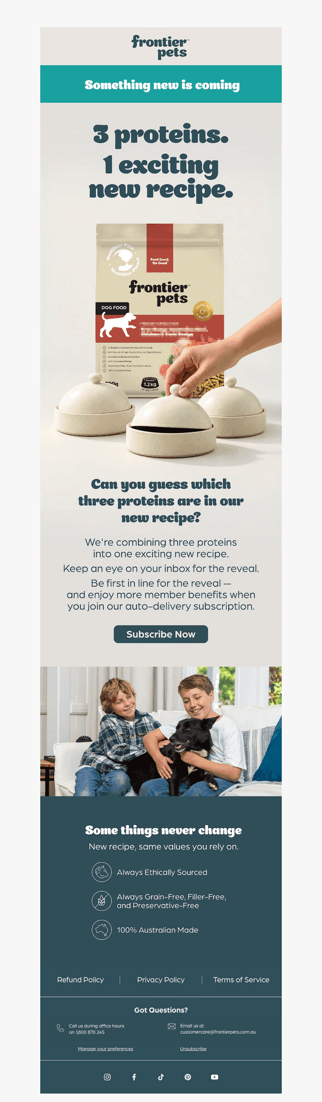Frontier Pets email from Sat, Oct 17, 2026