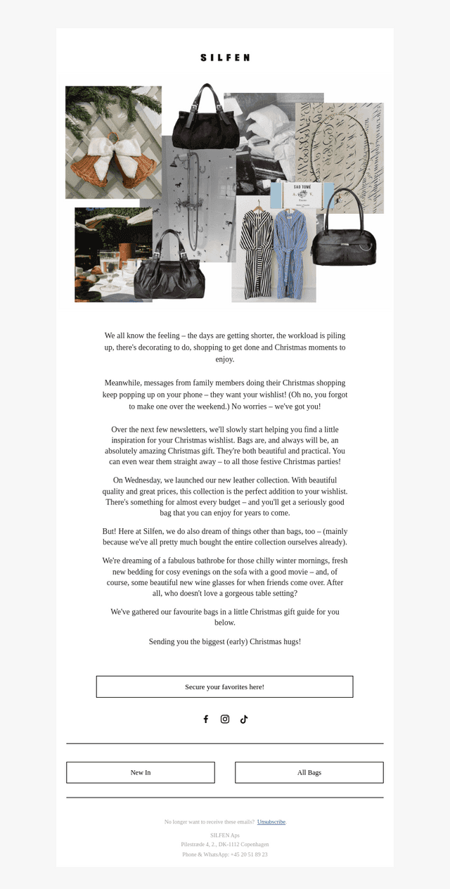 SILFEN STUDIO email from Sun, Oct 18, 2026