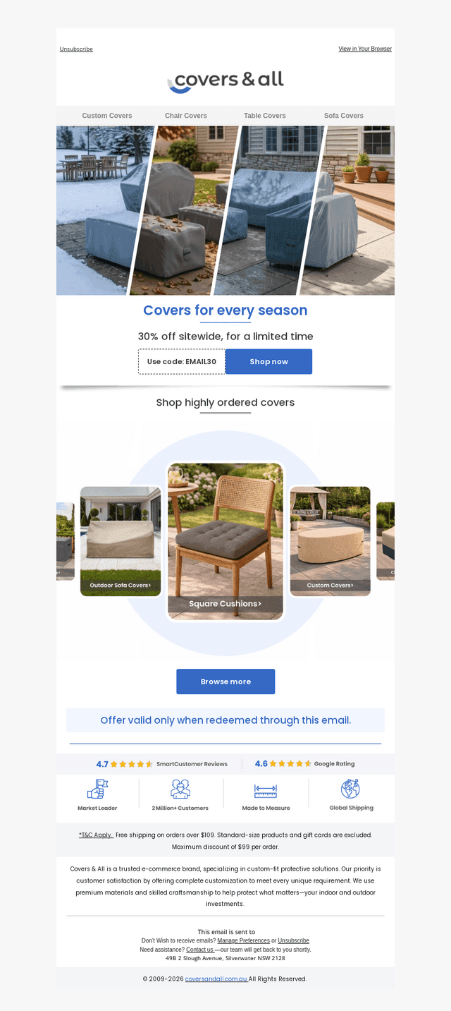 Coversandall email from Sun, Oct 18, 2026